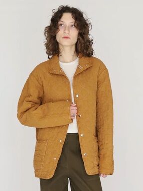 Utility Canvas Made in USA Quilted Snap Jacket in Honey - S